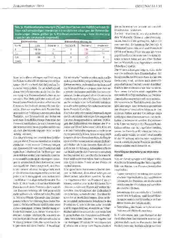 Vorschauseite 4: Beurteilung der Biokompatibilität von Prozesschemikalien zur Aufbereitung medizinischer Instrumente