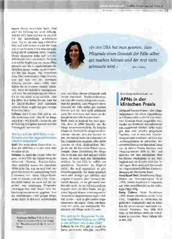 Vorschauseite 2: Als APN auf Augenhöhe mit dem Arzt