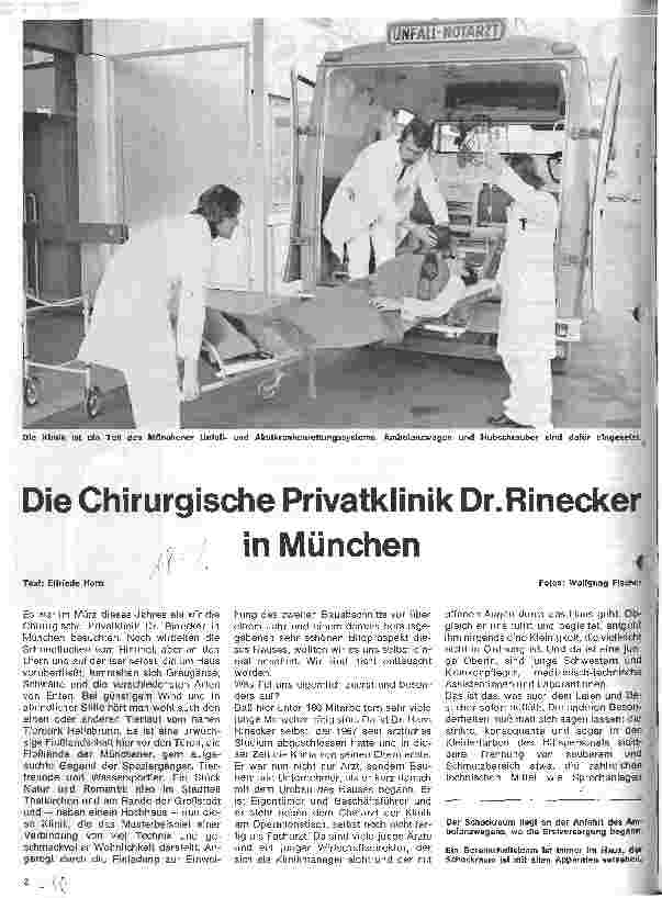 Vorschauseite 1: Die Chirurgische Privatklinik Dr. Rinecker München