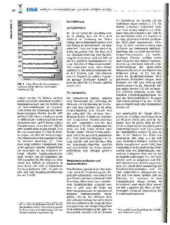 Vorschauseite 2: Herztransplantation - Geschichte, Probleme und Ethik