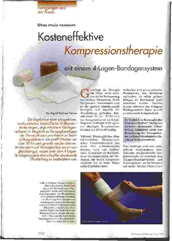 Vorschauseite 1: Kosteneffektive Kompressionstherapie mit einem 4-Lagen-Bandagensystem