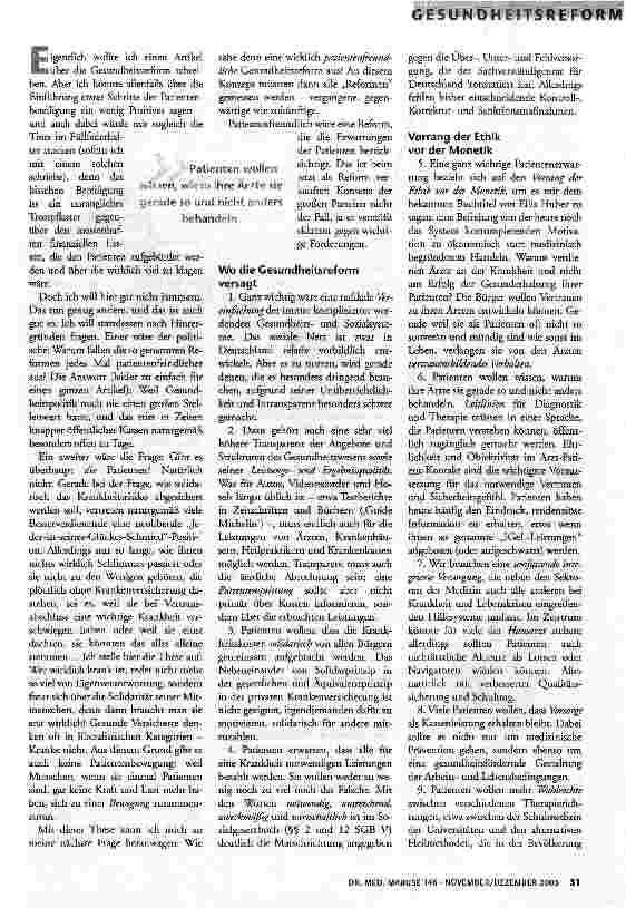 Vorschauseite 2: Patienten wurden nicht gefragt