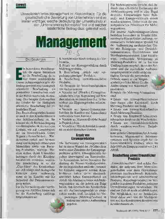 Vorschauseite 1: Management Umwelt