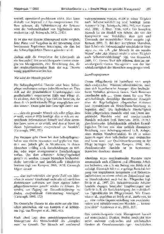 Vorschauseite 3: Braucht Pflege ein spezielles Management?
