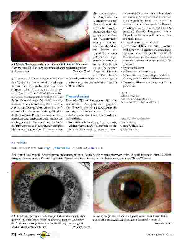 Vorschauseite 3: Fachbericht von der 9. Fortbildung in Augendiagnose nach Angerer