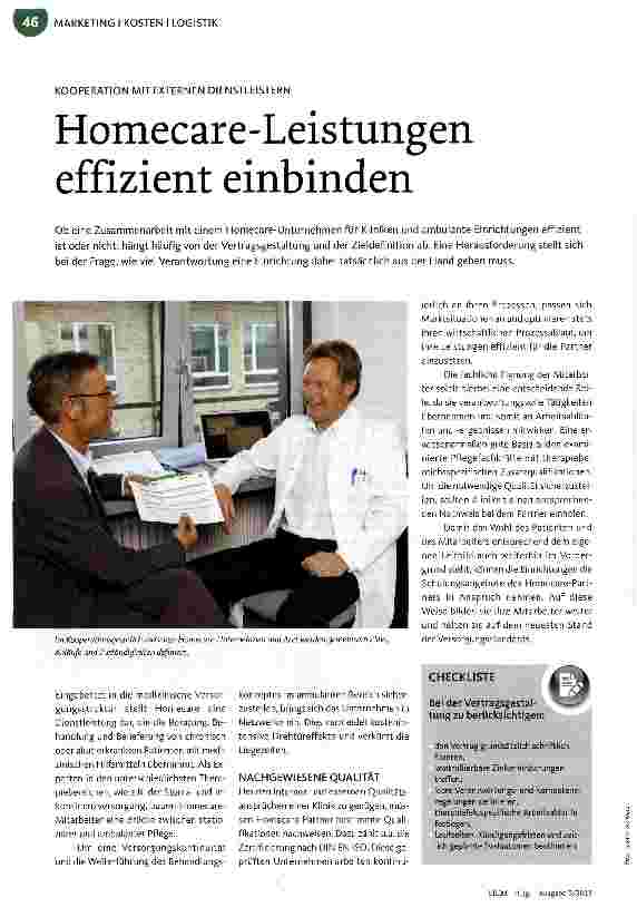 Vorschauseite 1: Homecare-Leistungen effizient einbinden