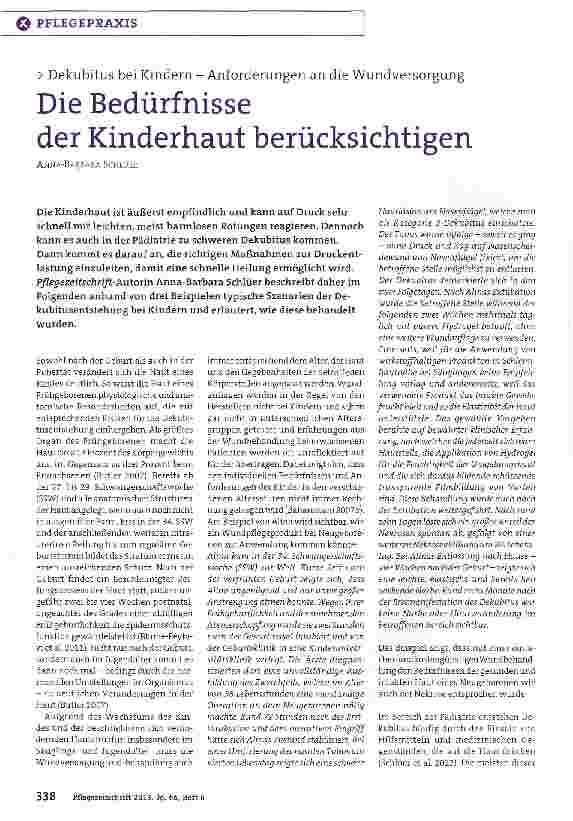 Vorschauseite 1: Die Bedürfnisse der Kinderhaut berücksichtigen