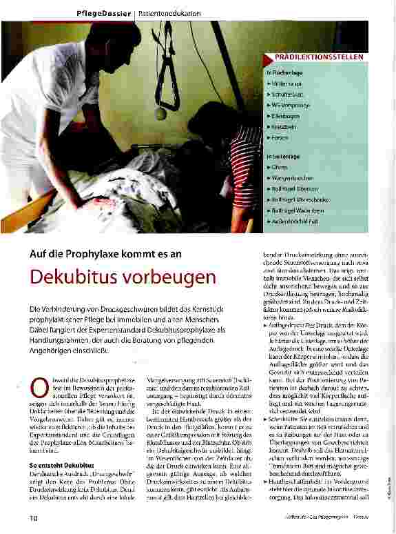 Vorschauseite 1: Dekubitus vorbeugen