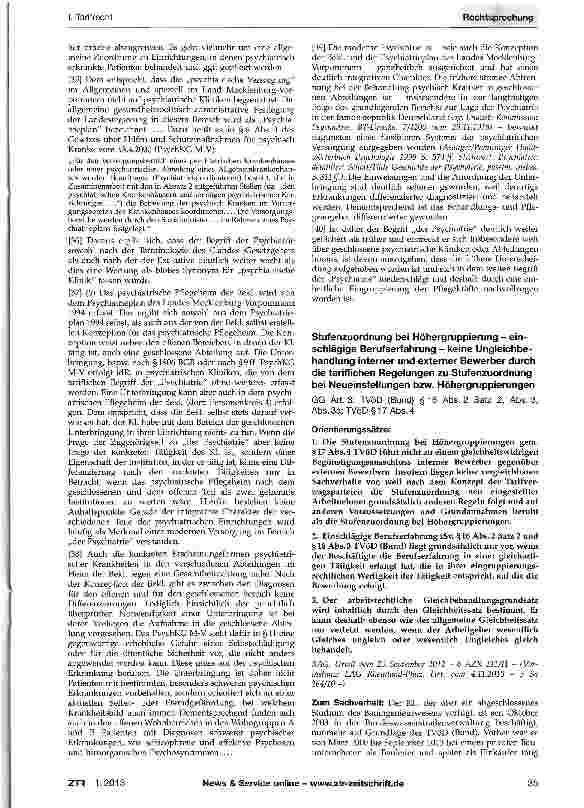 Vorschauseite 3: Eingruppierung einer Pflegefachkraft in einem psychiatrischen Pflegeheim der DiakonieArbeitsvertragsrichtlinien des Diakonischen Werkes der Evangelisch-Lutherischen Landeskirche M…