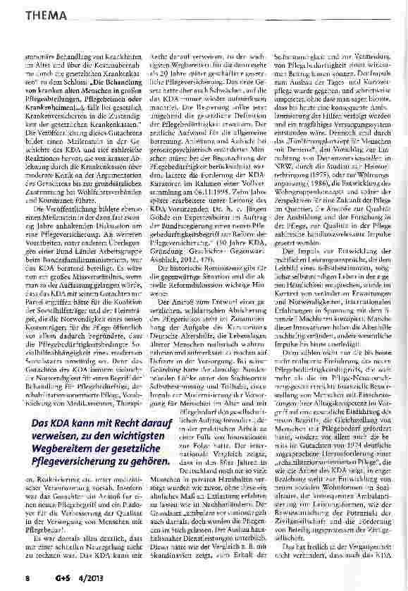 Vorschauseite 2: Reformbedarf der Pflegeversicherung
