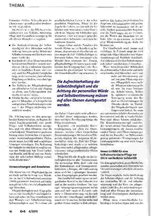 Vorschauseite 4: Reformbedarf der Pflegeversicherung