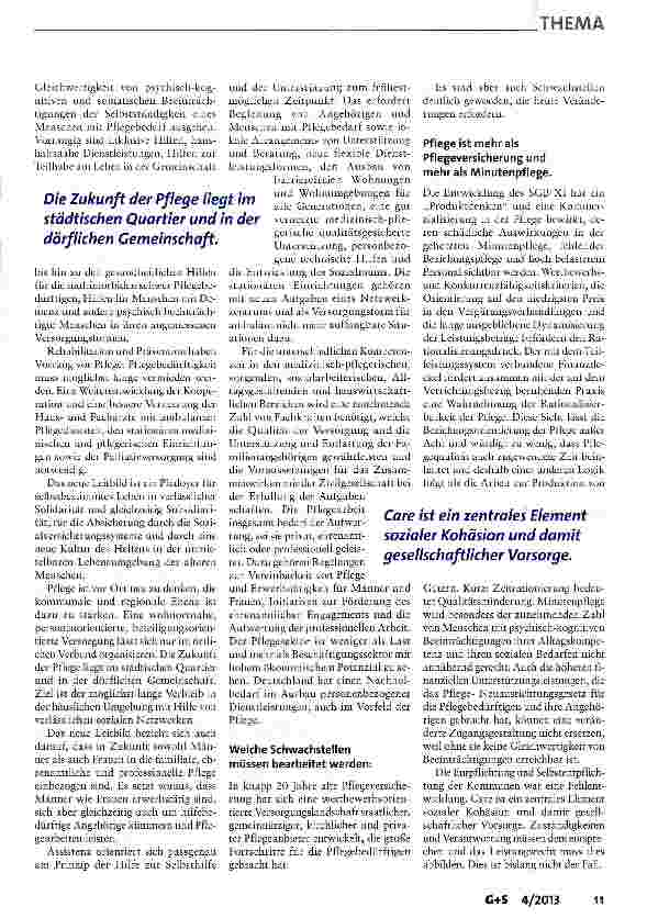 Vorschauseite 5: Reformbedarf der Pflegeversicherung