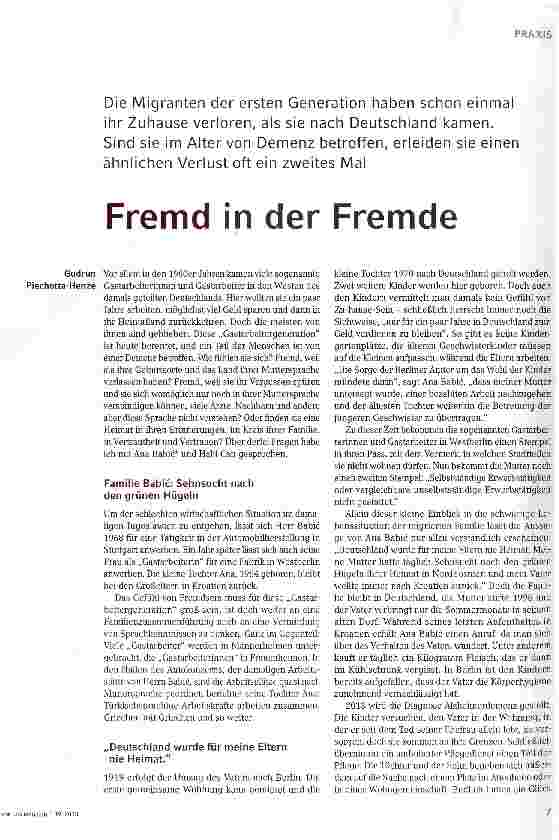 Vorschauseite 1: Fremd in der Fremde