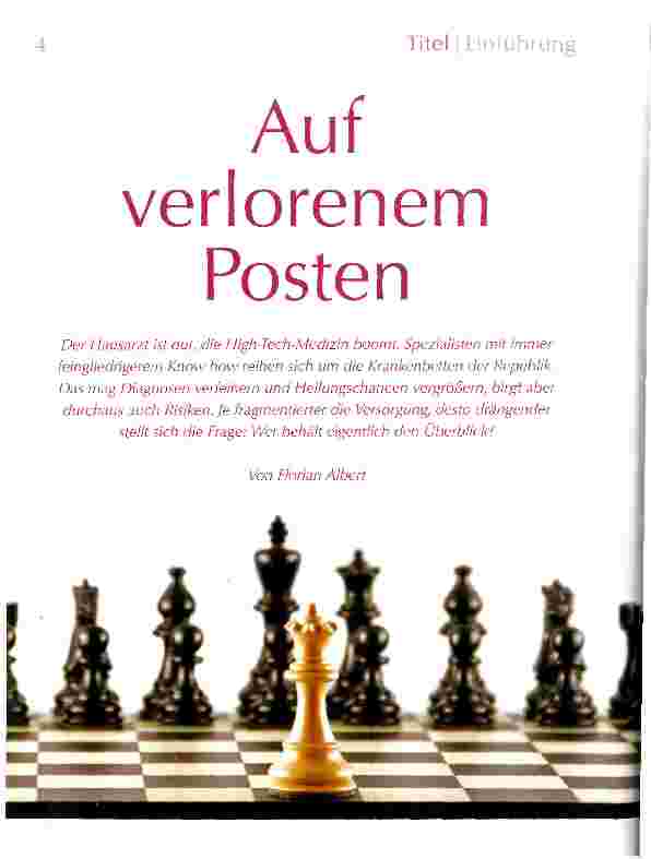 Vorschauseite 1: Auf verlorenem Posten