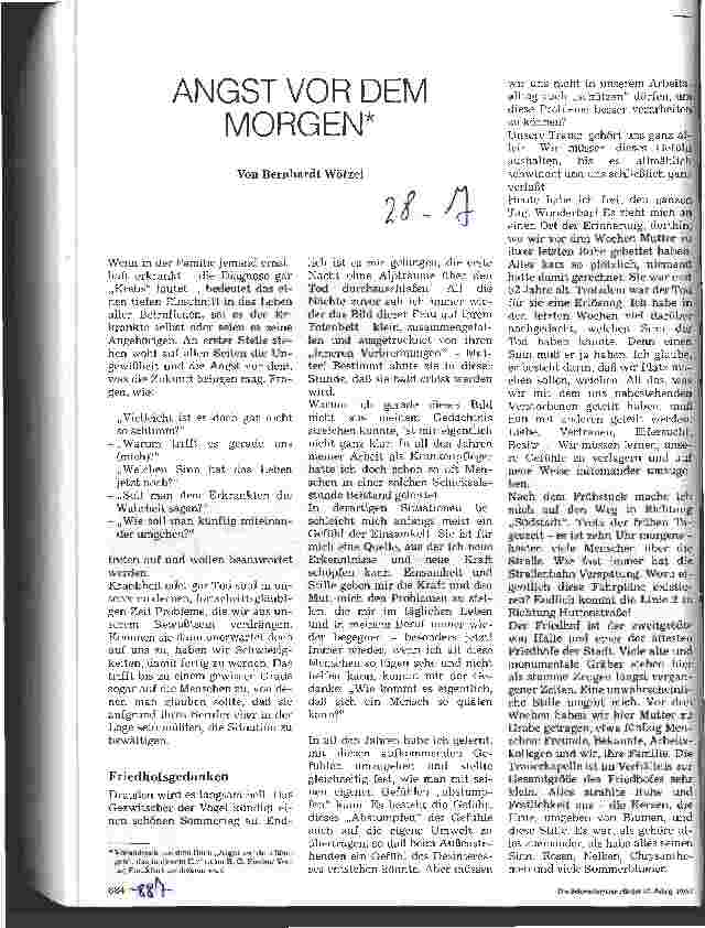 Vorschauseite 1: Angst vor dem Morgen