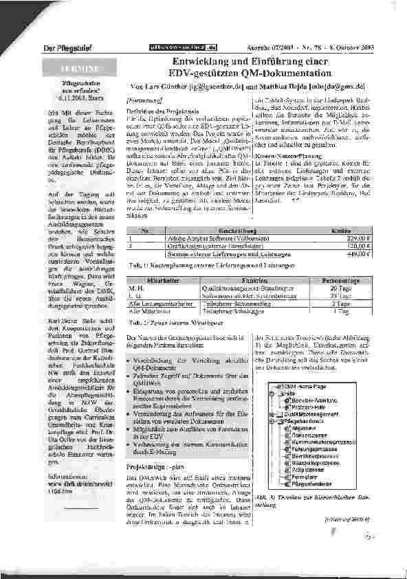 Vorschauseite 4: Entwicklung und Einführung einer EDV-gestützten QM-Dokumentation