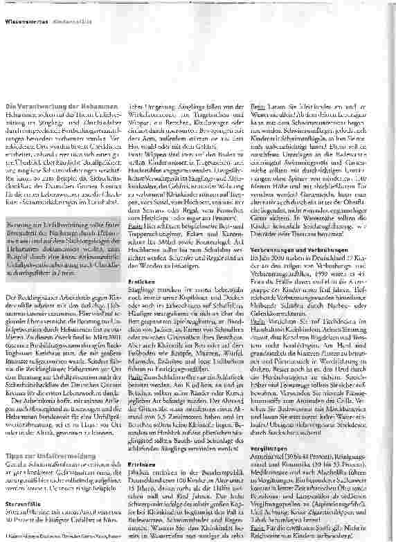 Vorschauseite 3: Kinderunfätle - Aufklärung so früh wie möglich