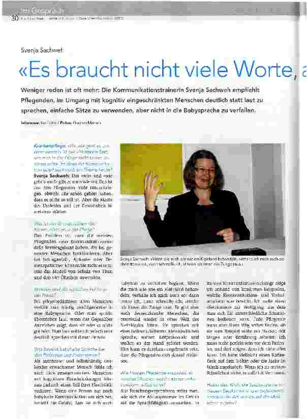 Vorschauseite 1: Es braucht nicht viele Worte!