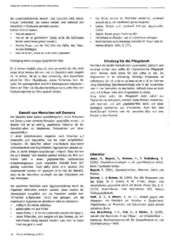 Vorschauseite 3: Mögliches Handeln in gewaltvollen Situationen