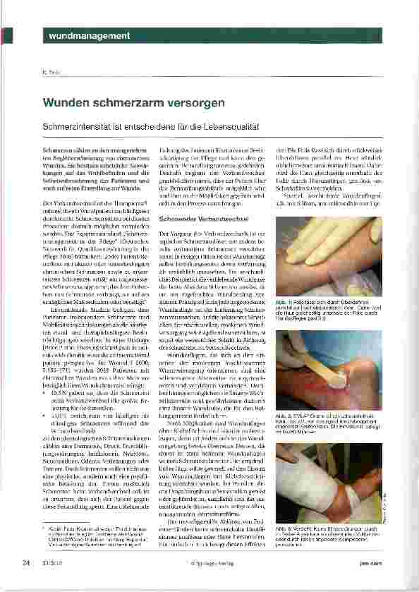 Vorschauseite 1: Wunden schmerzarm versorgen