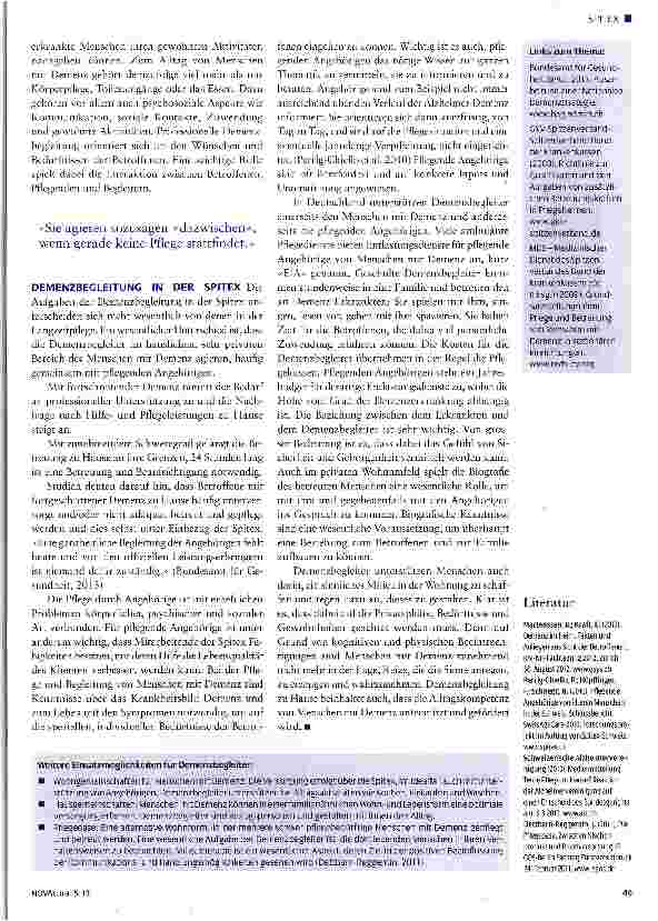 Vorschauseite 3: Demenzbegleitung: Ein zukunftsweisendes Modell?