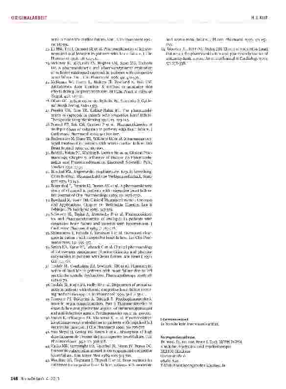 Vorschauseite 6: Veränderung der klinischen Pharmakokinetik durch Herzinsuffizienz
