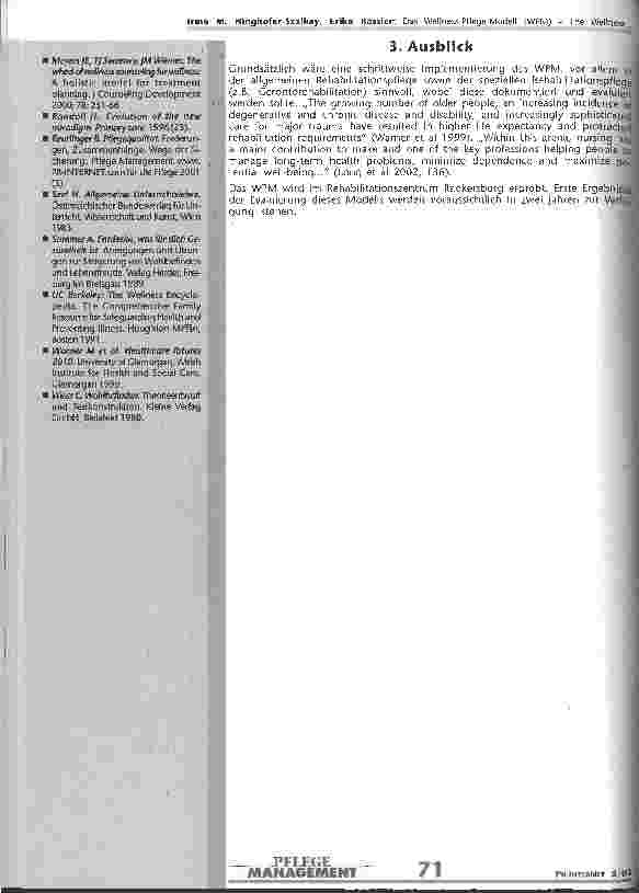 Vorschauseite 4: Das Wellness-Pflege-Modell (WPM)