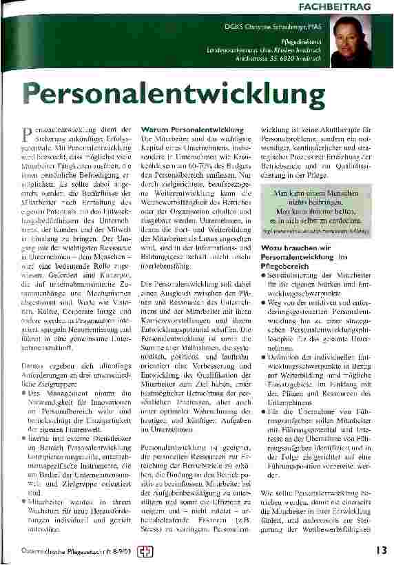 Vorschauseite 1: Personalentwicklung