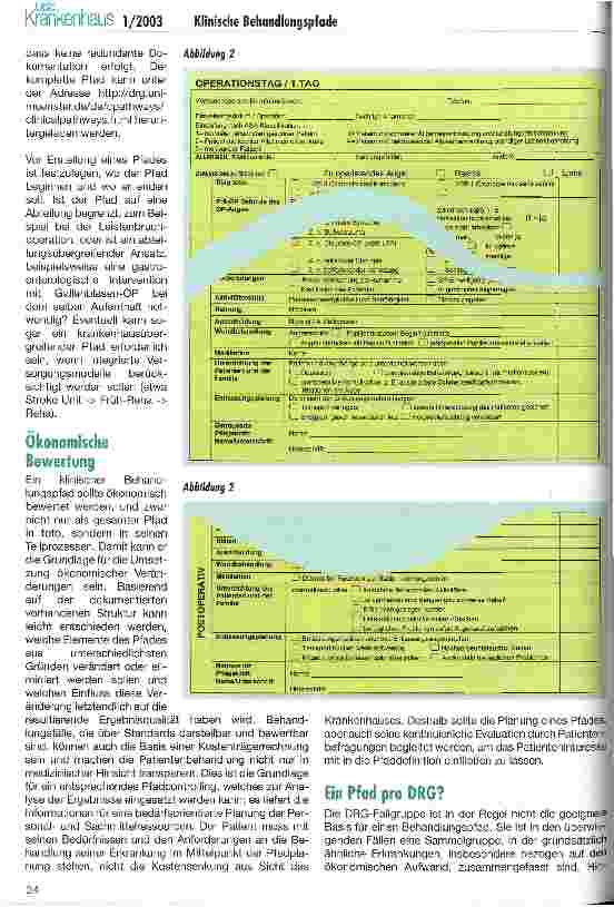 Vorschauseite 5: Frischer Wind mit klinischen Behandlungspfaden (1) Instrumente zur Verbesserung der Organisation klinischer Prozesse