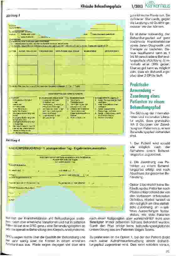 Vorschauseite 6: Frischer Wind mit klinischen Behandlungspfaden (1) Instrumente zur Verbesserung der Organisation klinischer Prozesse