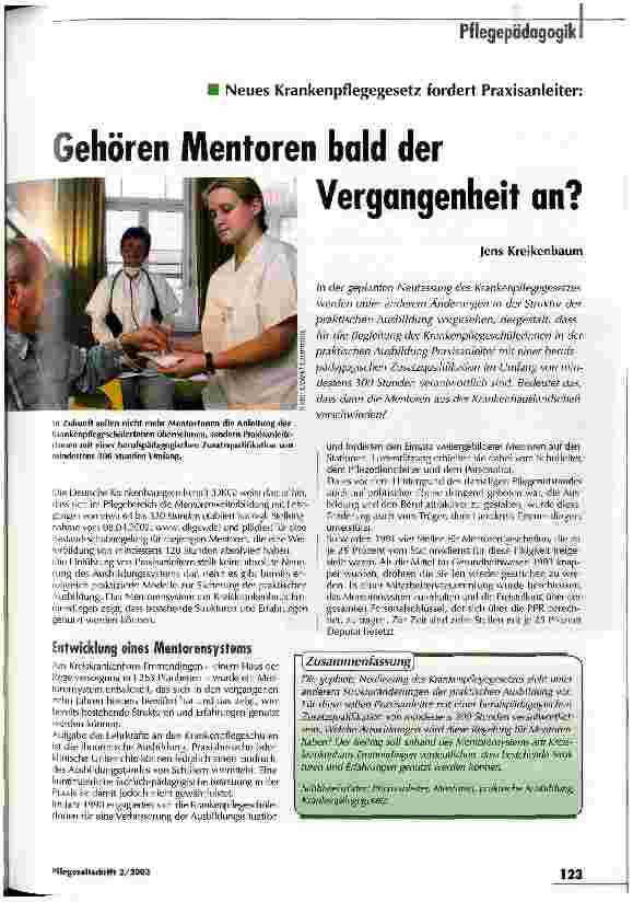 Vorschauseite 1: Gehören Mentoren bald der Vergangenheit an?