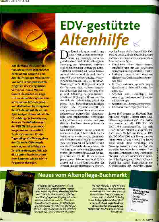 Vorschauseite 1: EDV-gestützte Altenhilfe