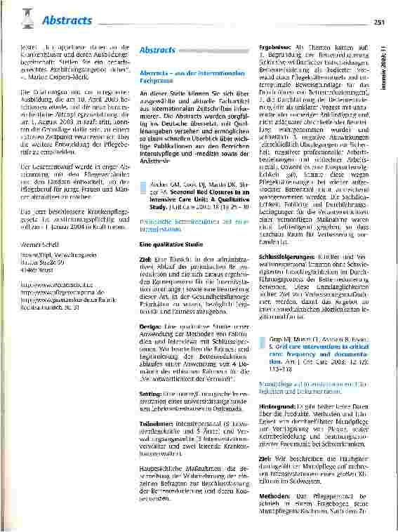 Vorschauseite 2: Bundestag beschließt modernisierte Krankenpflegeausbildung Neues Krankenpflegegesetz tritt am 1.1.2004 in Kraft!