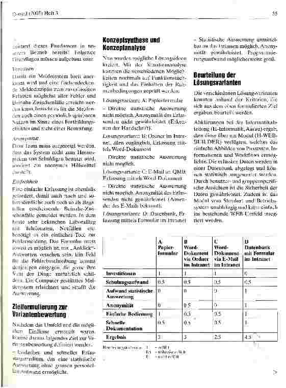 Vorschauseite 3: Entwicklung eines laborspezifischen Critical Incident Reporting Systems (CIRS-Labor) als Teilkomponente eines umfassenden Qualitätsmanagement-Systems