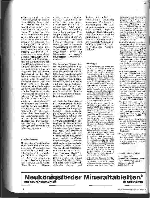 Vorschauseite 3: Lehrerausbildung zwischen Tradition und Innovation Beispiel:Studiengang Medizin/Plegepädagogik an der Charité