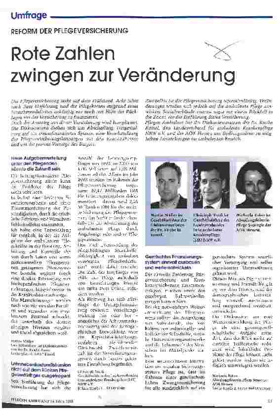Vorschauseite 1: Rote Zahlen zwingen zur Veränderung