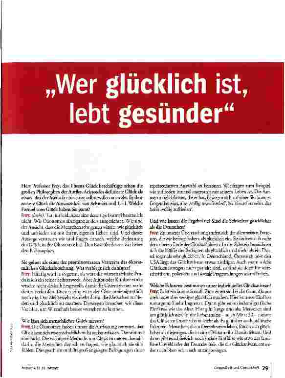 Vorschauseite 2: Wer glücklich ist, lebt gesünder