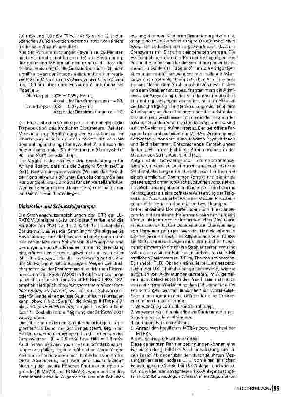 Vorschauseite 6: Schwangerschaft und Strahlen therapie - Ein Problem für beruflich strahlenexponierte Mitarbeiterinnen?