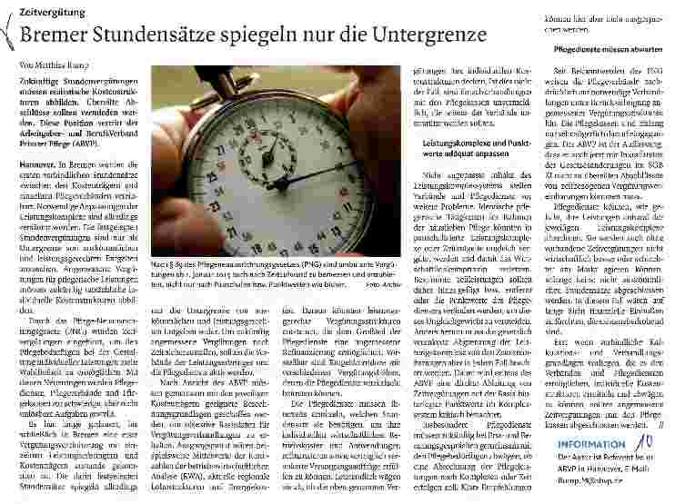 Vorschauseite 1: Bremer Stundensätze spiegeln nur die Untergrenze