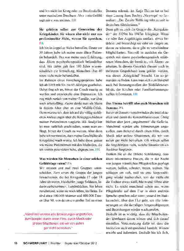 Vorschauseite 4: „Sie sind 1935 geboren. Sicherlich hat Ihr Jahrgang viel erlebt. ..