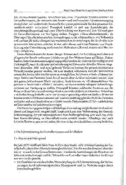 Vorschauseite 2: Gesundheitstelematik Medizinische, ökonomische und ethische Gesichtspunkte