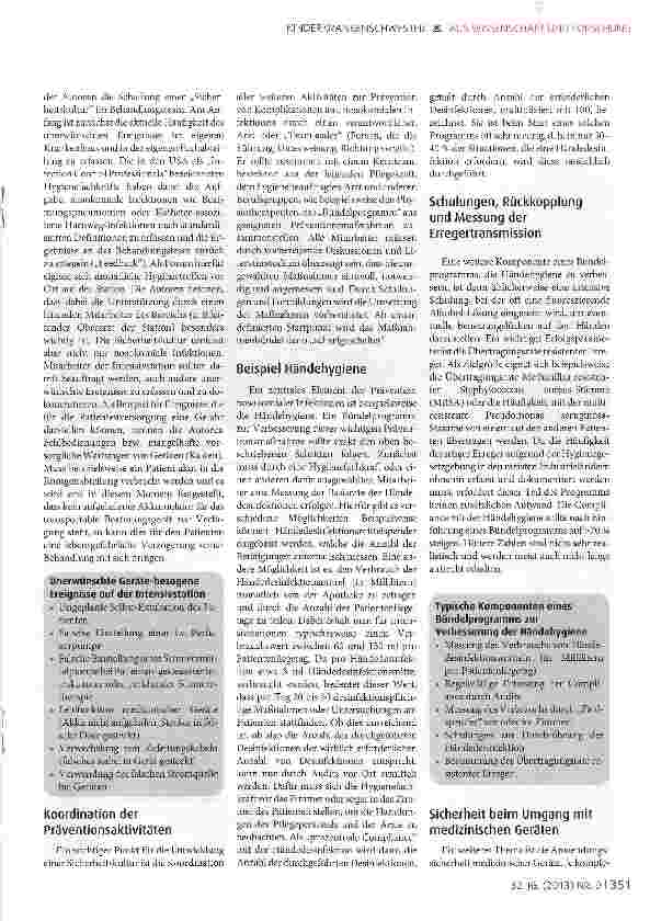 Vorschauseite 2: Patientensicherheit in der Intensivmedizin: Was kann präventiv getan werden?