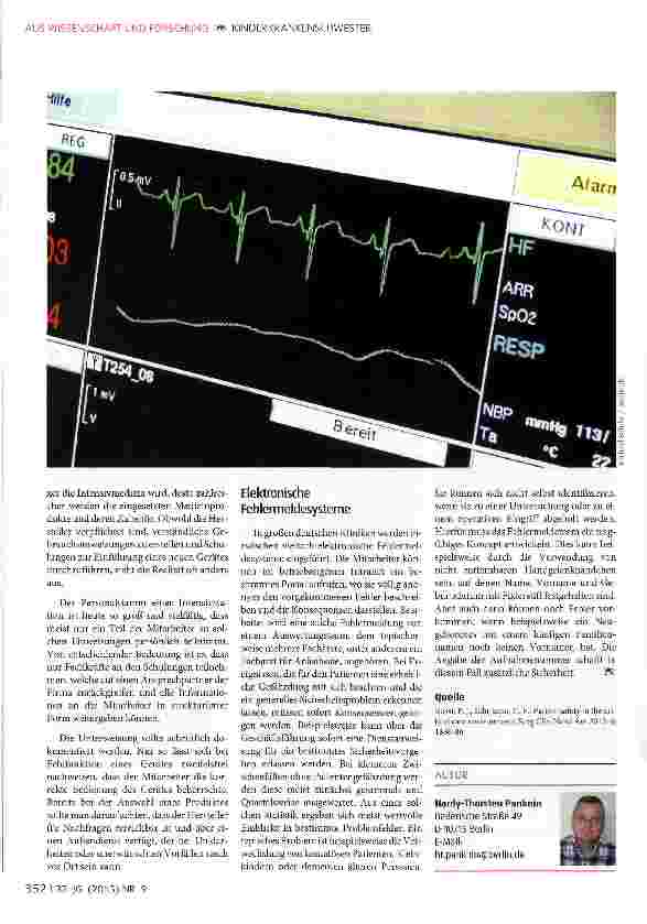 Vorschauseite 3: Patientensicherheit in der Intensivmedizin: Was kann präventiv getan werden?