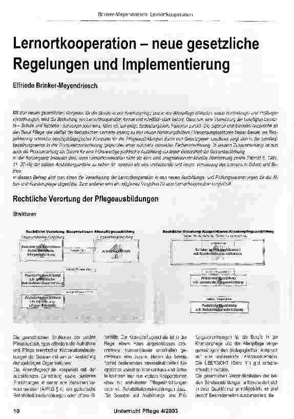 Vorschauseite 1: Lernortkooperation - neue gesetzliche Regelungen und Implementierung