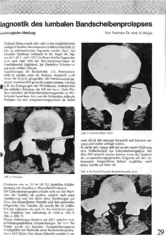 Vorschauseite 2: Die Bedeutung der Computertomographie in der Diagnostik des lumbalen Bandscheibenprolapses