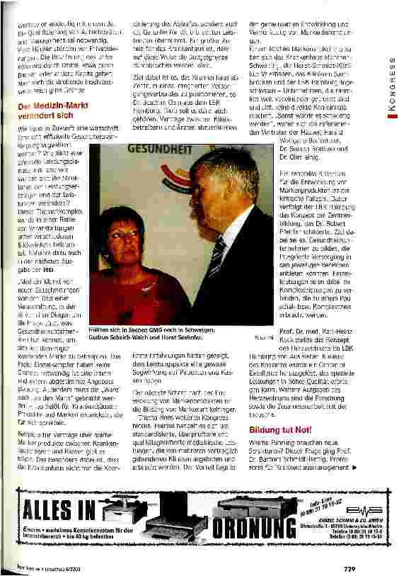 Vorschauseite 2: Zukunftsthemen im Blick Zum 6. Mal: Hauptstadtkongress Medizin und Gesundheit