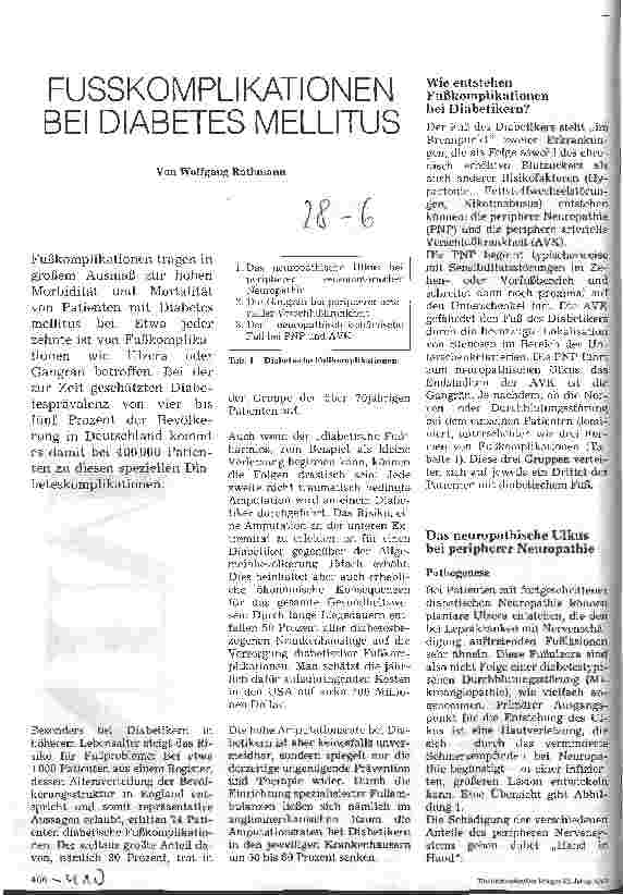 Vorschauseite 1: Fußkomplikationen bei Diabetes Mellitus