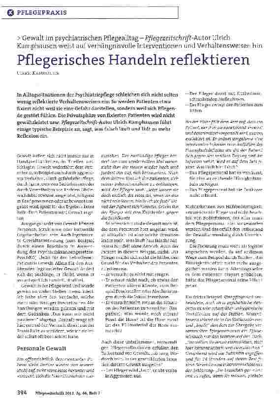 Vorschauseite 1: Pflegerisches Handeln reflektieren