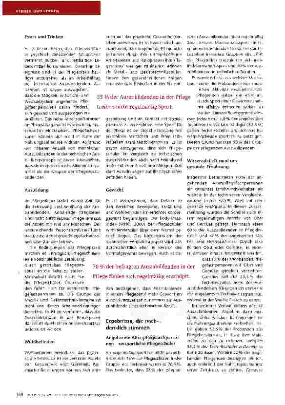 Vorschauseite 2: Gewichtsveränderung in der Berufsausbildung: Wo besteht Handlungsbedarf?