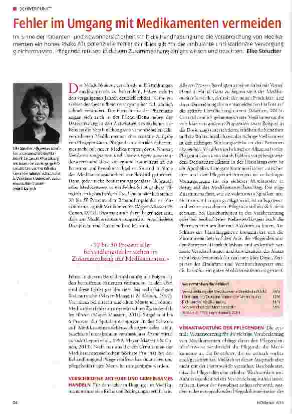 Vorschauseite 1: Fehler im Umgang mit Medikamenten vermeiden